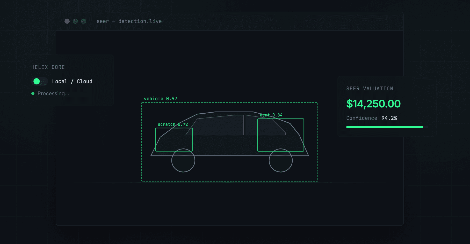 Heliix — Seer detection interface